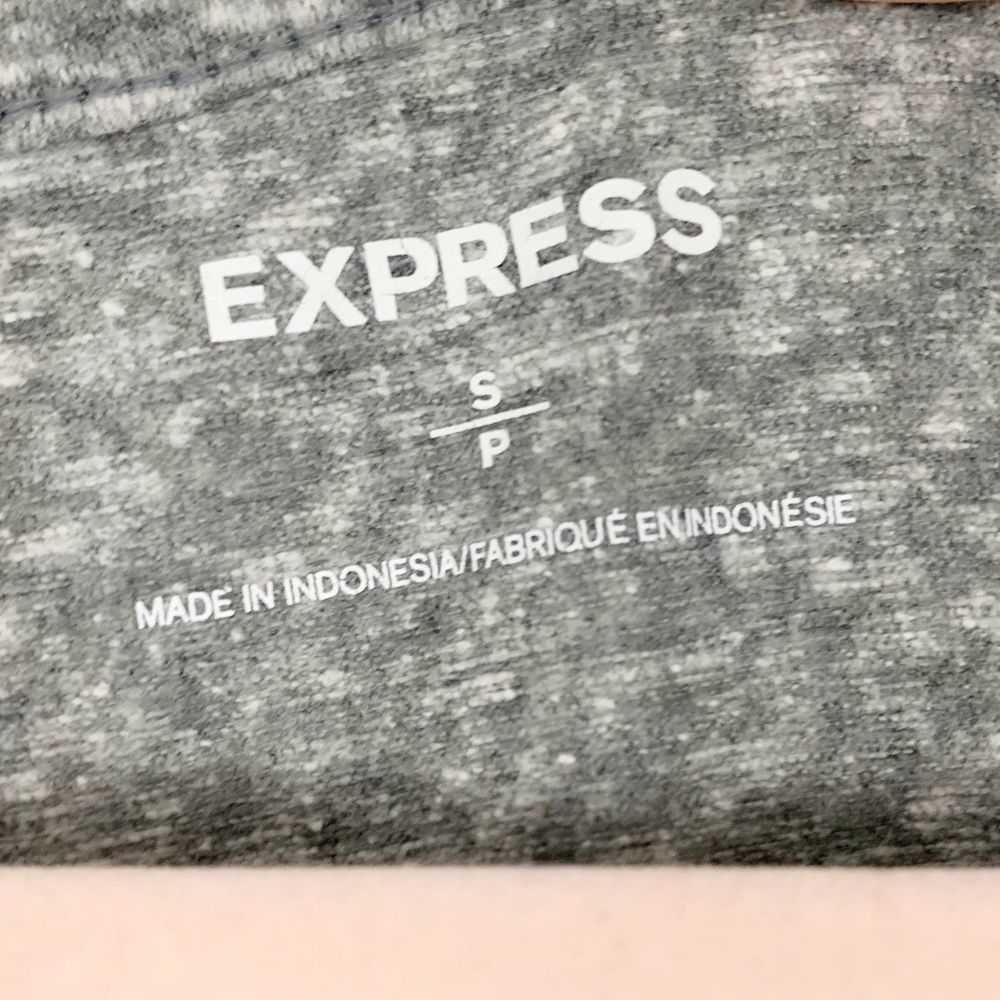 Express Heathered Gray 3/4  Sleeve Blouse Women SP - Picture 4 of 7